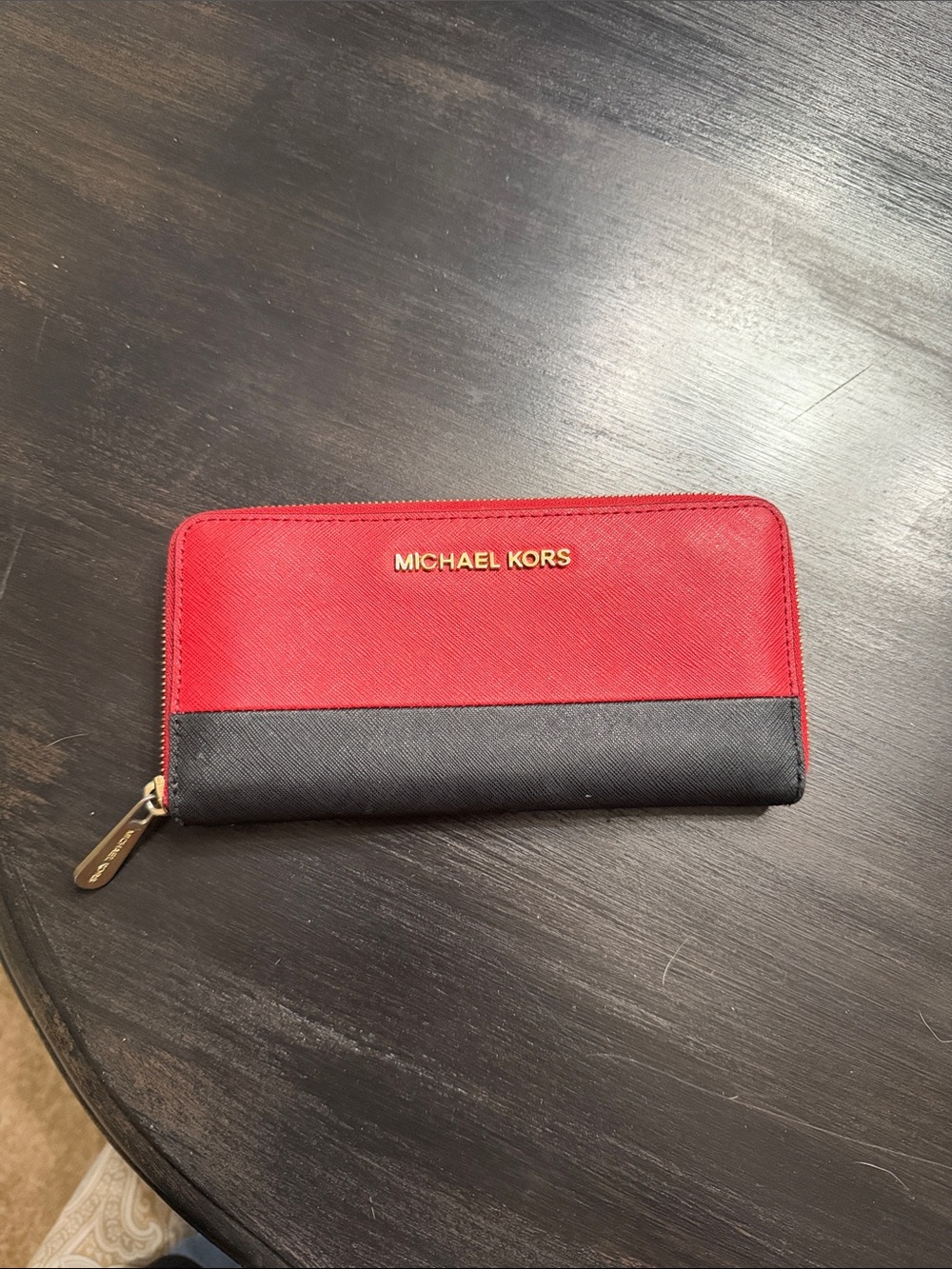 Michael Kors Red & Black Continental Wallet